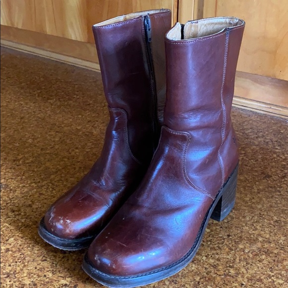 Frye Shoes - Vintage Frye Red Leather Boots
